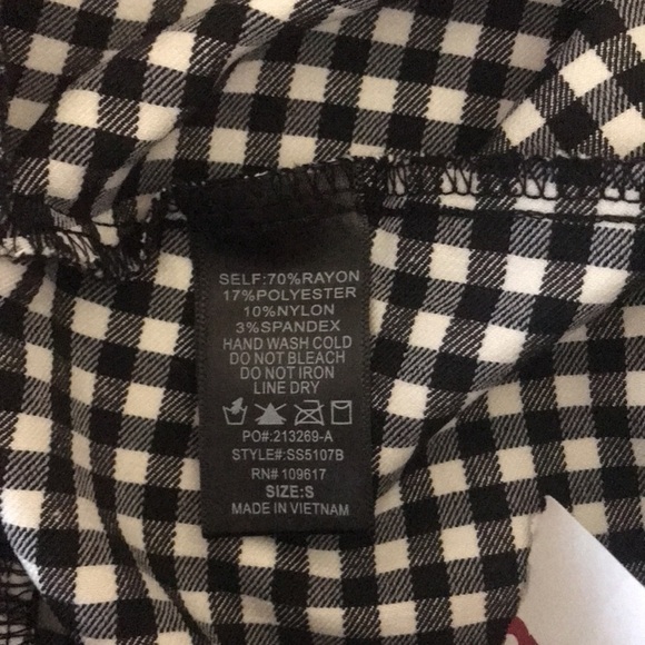 NWT Shinestar black/white checkered pencil skirt junior size small - Picture 7 of 7